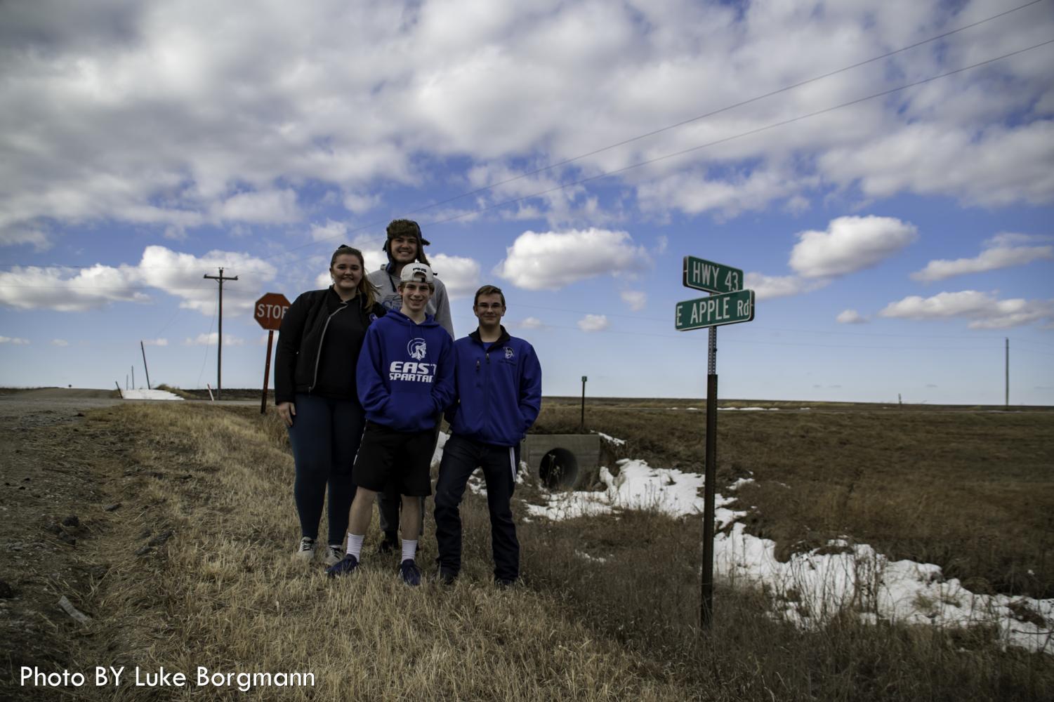 Members of the Oracle Staff pose for a picture in the Southeast corner of Lancaster County.