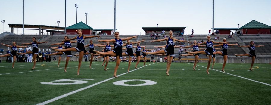 The Apollonaires performing their halftime routine at a football game this year. 