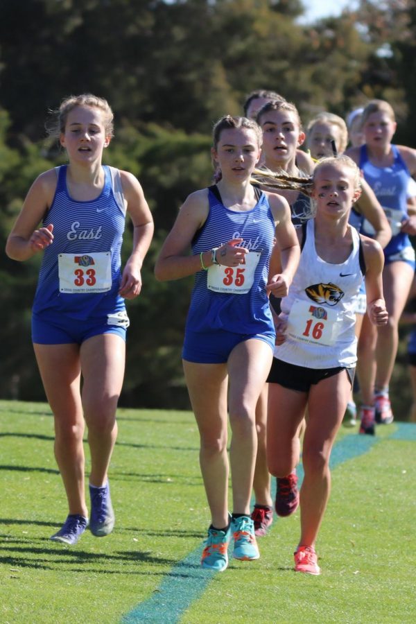 Berlyn Schutz competing in the Girls Class A state meet in November of this past year.