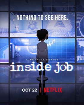 One of the promotion posters for Inside Job. Some of the tv images Thompson did himself, and others are from episodes.