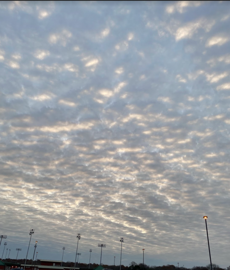 The sky over Lincoln East High School on November 22nd