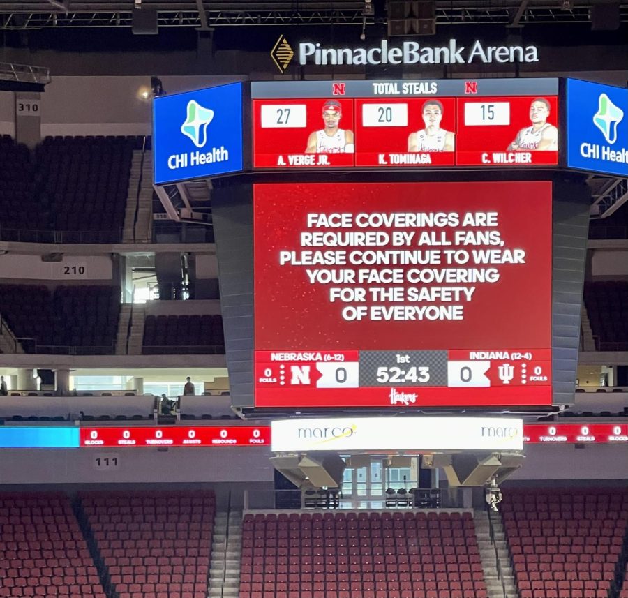 Pinnacle Bank Arena of Lincoln, Nebraska, requiring a mask mandate at all events held in the arena.