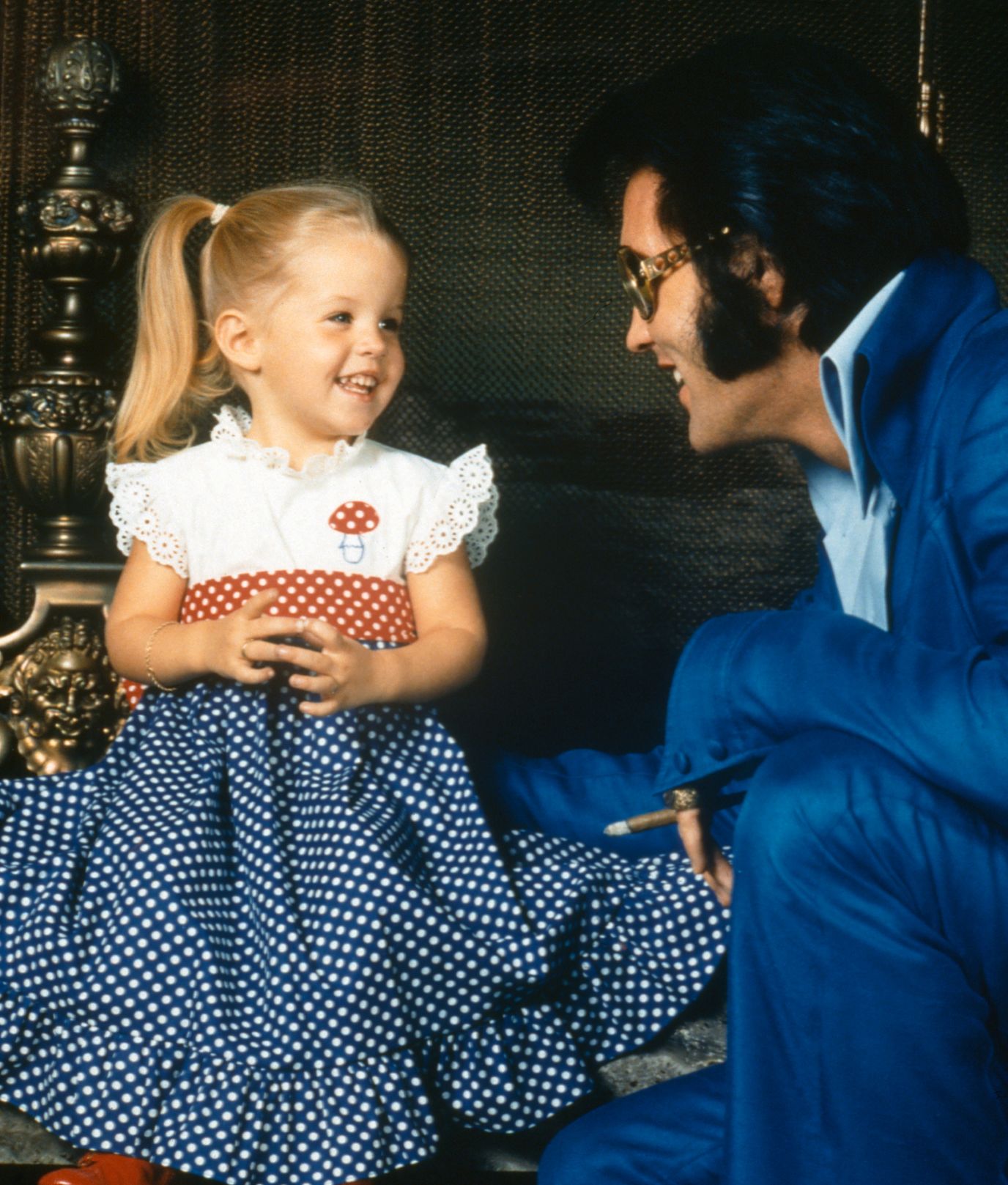 Lisa Marie spends time with her father, captured in 1973. Her parents had separated a year prior.