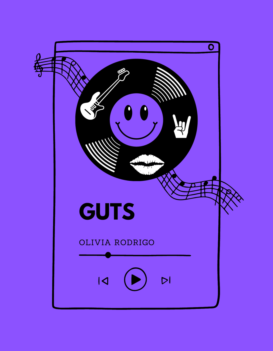 Olivia Rodrigo tops the charts with her sophomore album, Guts, on September 8, 2023. Rodrigos album debuted 12 new songs that provide a young perspective to the pop-rock genre.