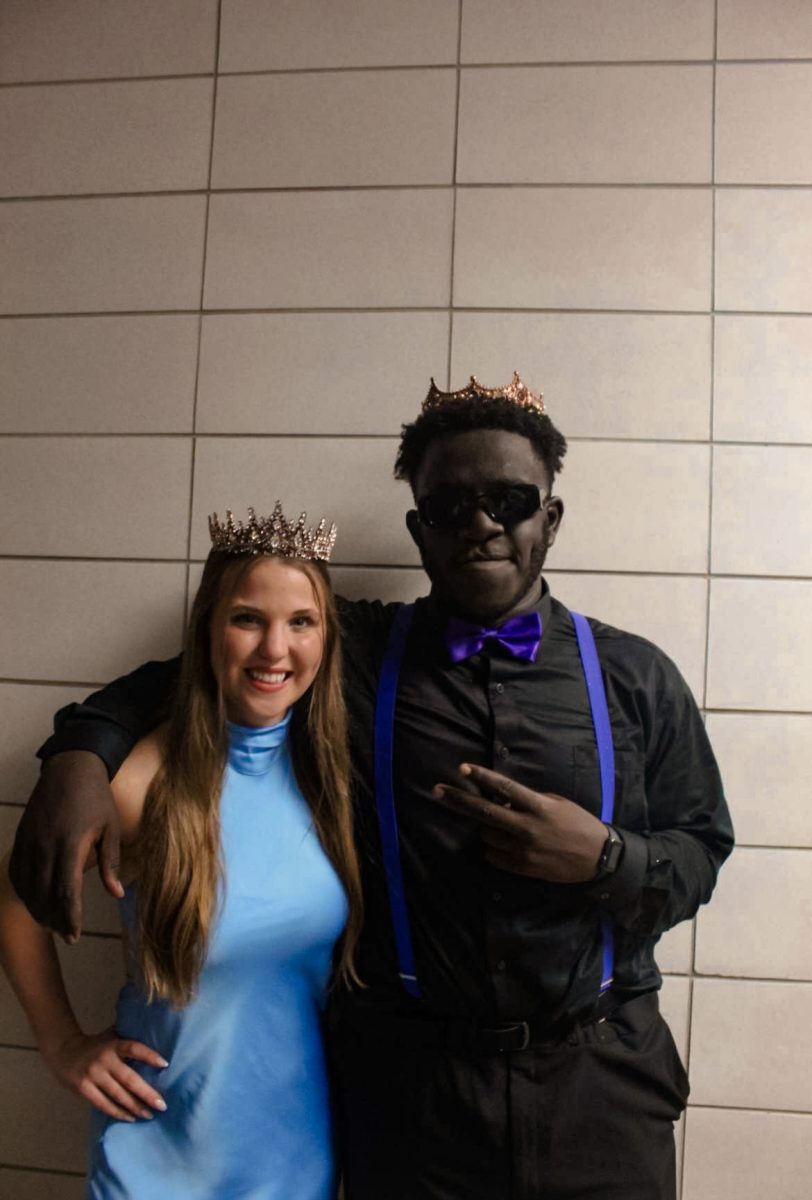 Lauren Coniglio and Musab Gabir take a picture together after being crowned Queen and King at the homecoming dance on September 22, 2023. Coniglio and Gabir display their right to be voted as royalty by being actively involved in the East community.