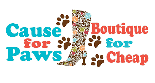 Cause for Paws, a second hand clothing store in Lincoln, Nebraska, helps provide free pet food for pet owners in need. By adding paw prints to their logo, their purpose is well known, and customers can feel good knowing that their purchases are helping pets in the community.