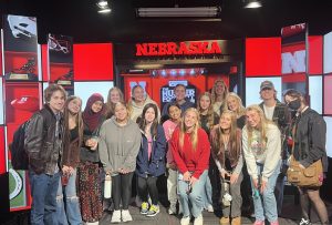 Our Oracle staff ('24-'25) at the College of Journalism and Memorial Stadium on a day-trip on November 7, 2024.