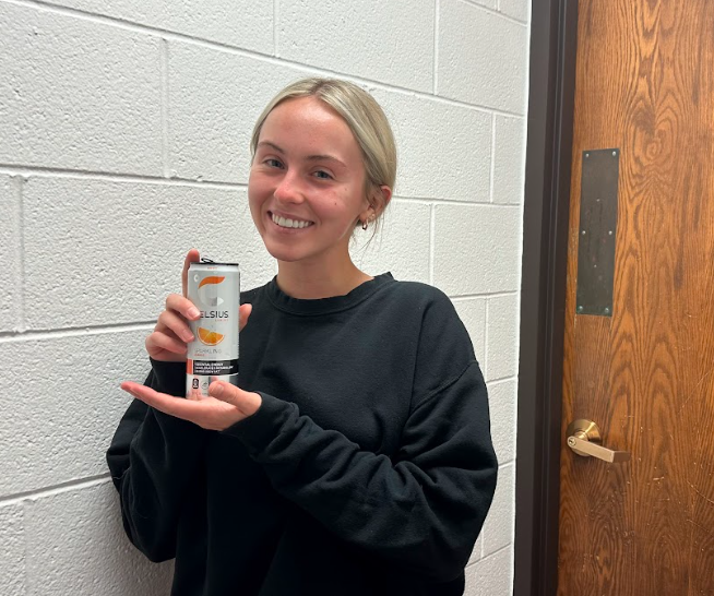 Lily Nielsen, a senior at East High School, drinks Celsius daily in order to wake up before school starts. Celsius is a popular energy drink for high school students and comes in a variety of flavors.
