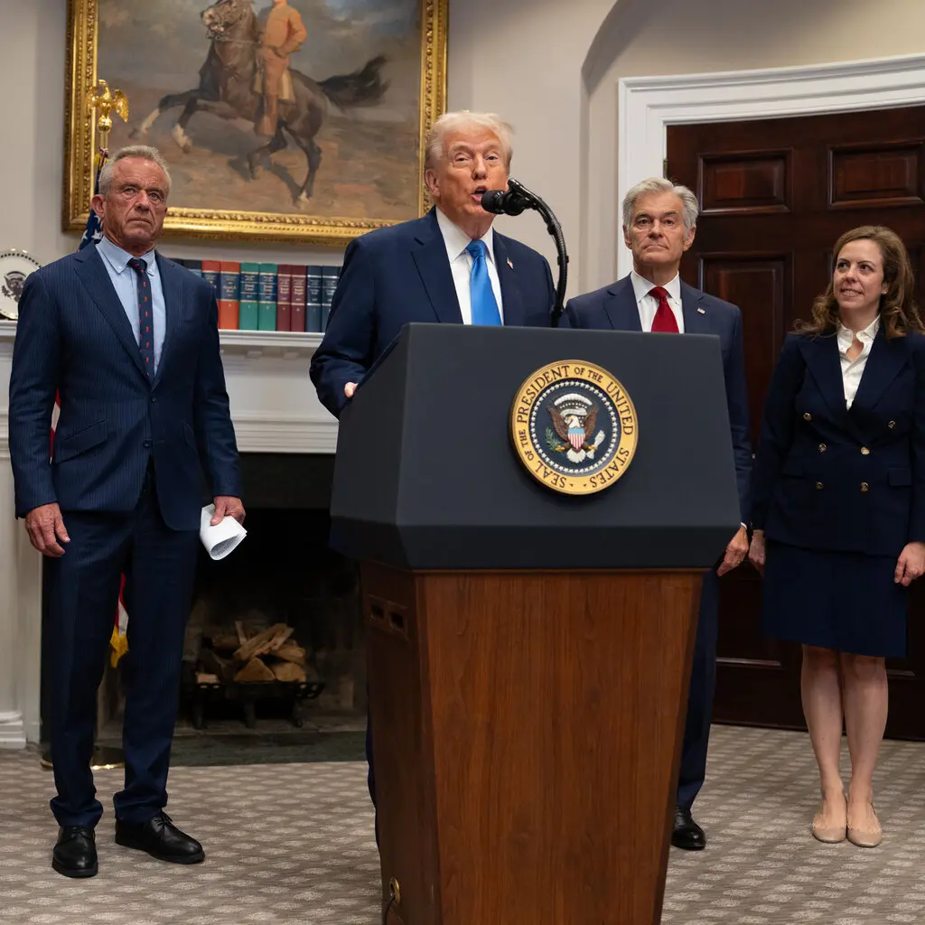 At the White House on September 22, 2025, Donald Trump claims there is a link between taking Tylenol when pregnant and autism. These claims created controversy as many health organizations have disagreed with his claims. 