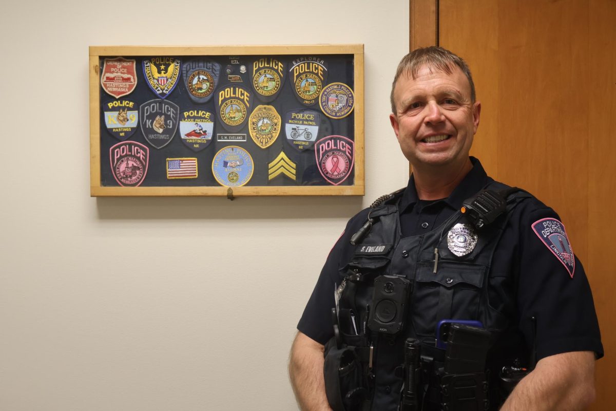 Eveland’s well-earned badges tell the story of his dedication and hard work, all of which are qualities that led to his success today. He now wears the LPD badge on his left shoulder with pride and serves as the Lincoln East SRO.