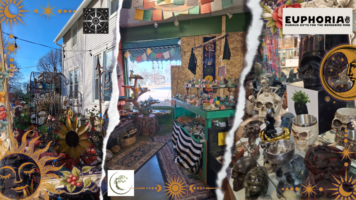 Eye of the World Imports, Bodhi Imports, and Euphoria have very different retail spaces, but their shared theme makes them feel similar to one another. The experience of exploring them evoked curiosity and intrigue.