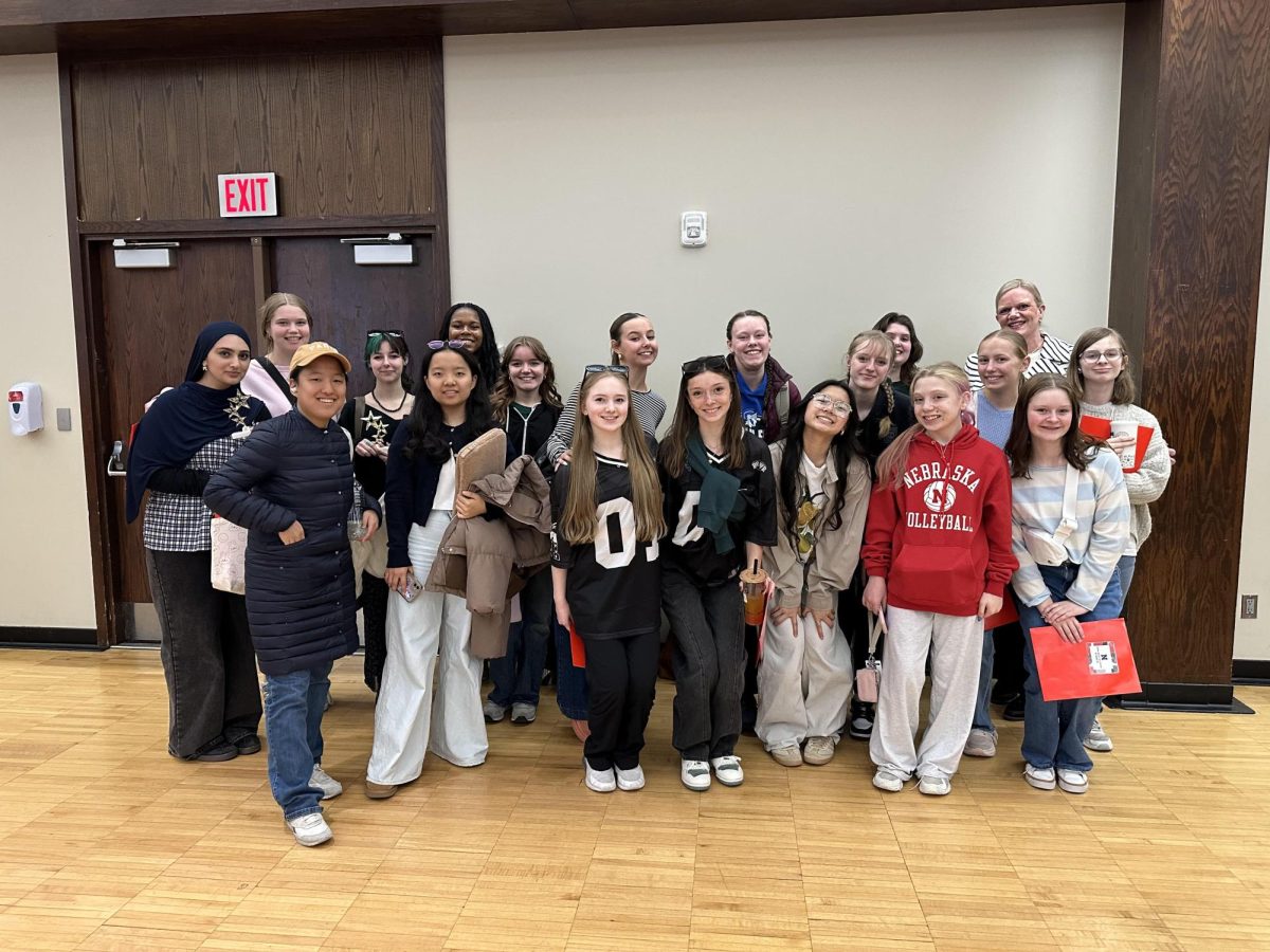 Lincoln East High school French students in a group photo on April 6th, 2026. Their day well spent resulted in various winners and memories made.