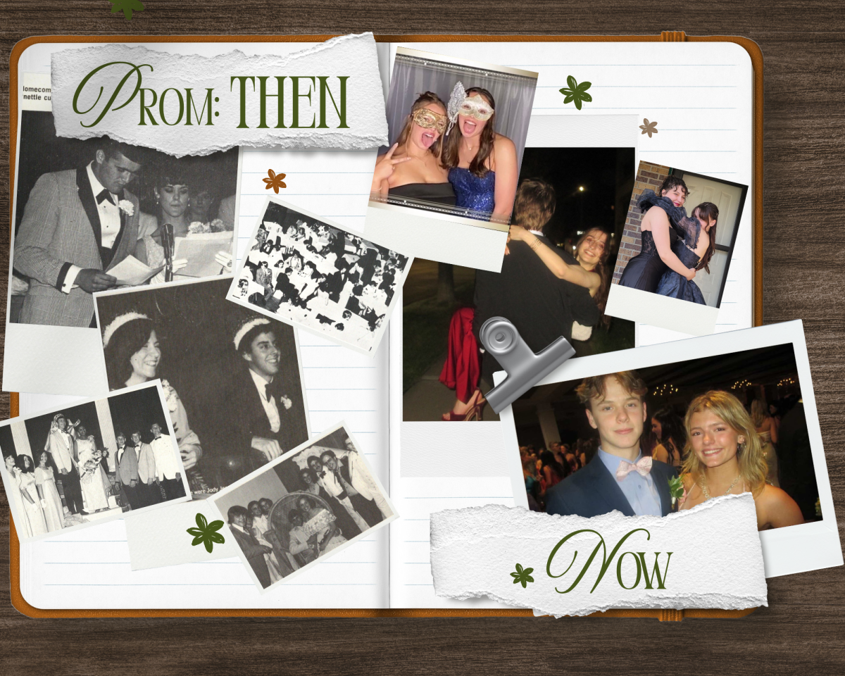 From '68 to '82, East High yearbook photos in black and white paint a picture of an elaborate Prom Court coronation. Students in 2026 took pictures majorly of their friends, friend groups, and partners as the event shifted towards individualized experiences.